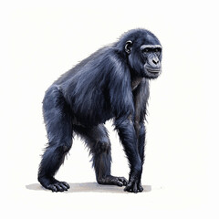 Congo canvas bonobo isolated watercolor vector illustration svg