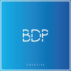 BDP Creative Minimal monogram and logo. Elegant leaves. Modern design. Premium Vector latter logo design. Creative Logo. Vector Illustration logo. letters Logo. Brand Identity  Logo.  Company Logo.