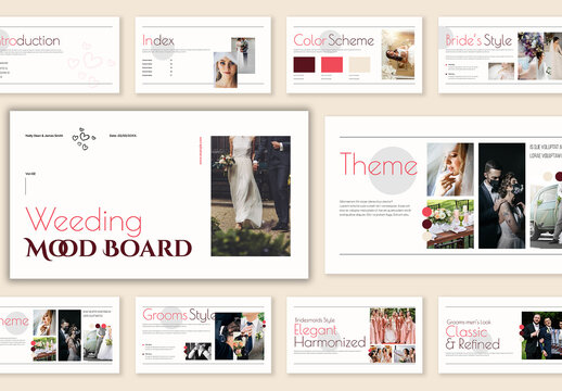 Wedding Mood Board Presentation Template