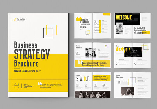 Business Strategy Brochure Template For Corporate Agencies