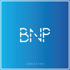 BNP Creative Minimal monogram and logo. Elegant leaves. Modern design. Premium Vector latter logo design. Creative Logo. Vector Illustration logo. letters Logo. Brand Identity  Logo.  Company Logo.