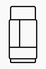 Eraser line art vector