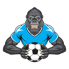 gorilla football mascot vector illustration design