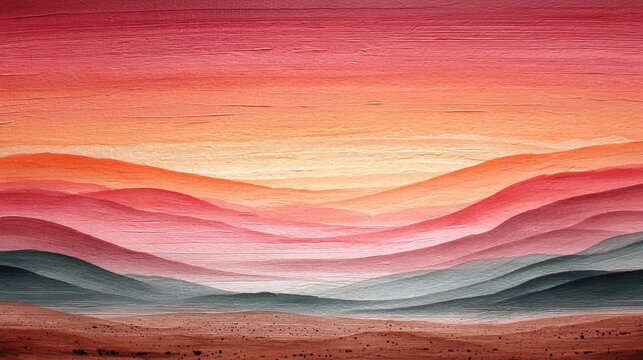 Warm watercolor ombre effect transitioning from muted terracotta to coral sunset aesthetic calming energy