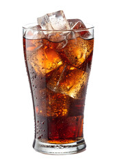 Glass of Cola with Ice Cubes