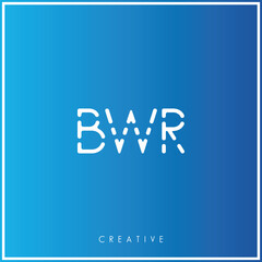 BWR Creative Minimal monogram and logo. Elegant leaves. Modern design. Premium Vector latter logo design. Creative Logo. Vector Illustration logo. letters Logo. Brand Identity  Logo.  Company Logo.