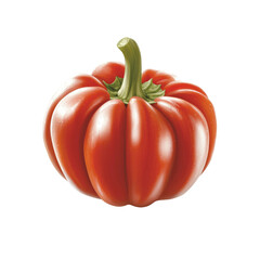 Vibrant Red Bell Pepper, Isolated on Transparent Background