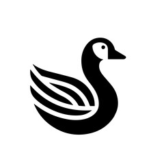 The beautiful Swan Shape Logo Symbol Icon 