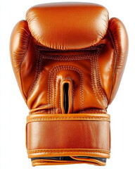 Closeup of a Vintage-Style Brown Leather Boxing Glove