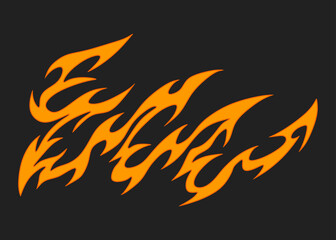 Minimalist background with flame pattern. Tribal tattoo pattern