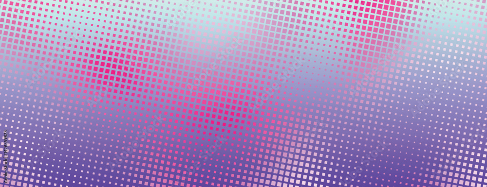 Poster gradient halftone background with purple and pink hues, featuring a dotted texture. the background b