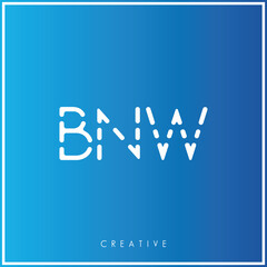 BNW Creative Minimal monogram and logo. Elegant leaves. Modern design. Premium Vector latter logo design. Creative Logo. Vector Illustration logo. letters Logo. Brand Identity  Logo.  Company Logo.