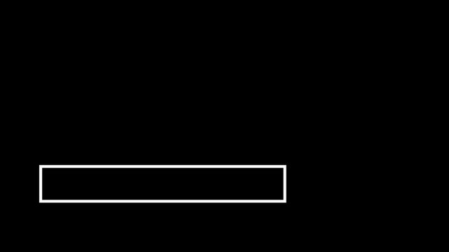  simple Lower Third Placeholder Box Animation  Minimal White Rectangle on Black Background for Name Captions and Onscreen Labels