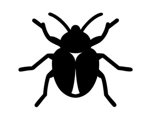 Beetle silhouette in white background