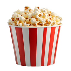 Popcorn bucket, red and white stripes,