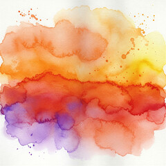 Abstract colorful watercolor painting