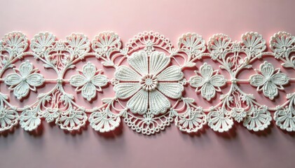 Obraz premium Intricate floral lace doily, delicate texture , mesh, napkin