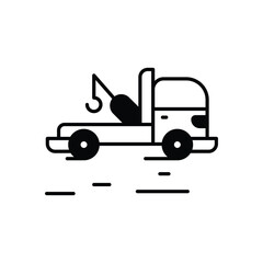 Tow Truck Icon vector stock illustration
