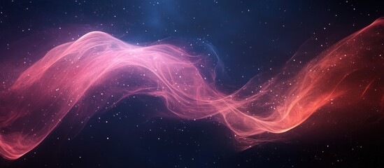 Abstract cosmic nebulae display swirling in deep space.