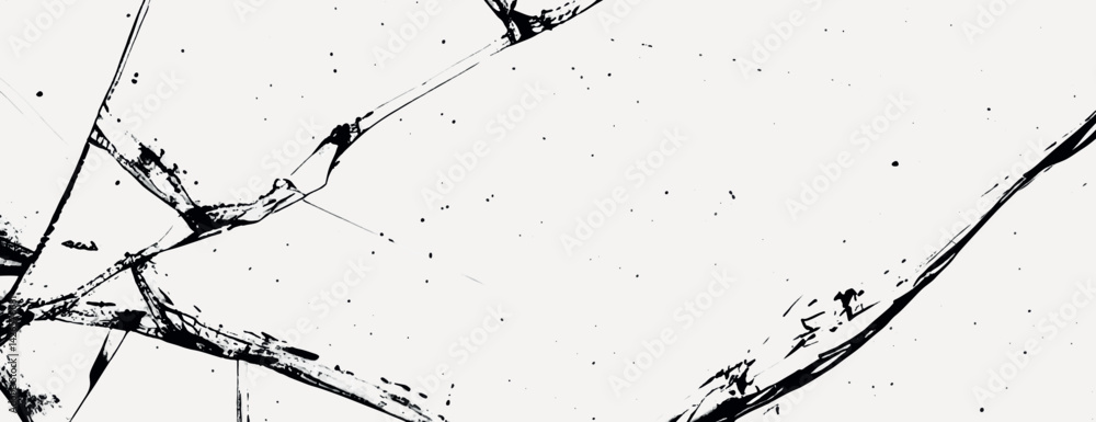 Poster abstract white background with black cracks. the background features a white color with a textured, 