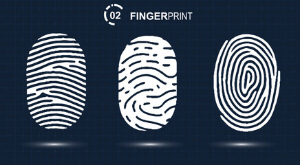 Finger print stock illustration. Fingerprint vector icons for ID authentication symbolization.