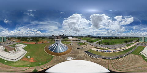 Aerial shots taken of various regions of Brasilia. 