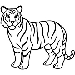 Majestic Tiger Outline