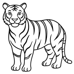 Majestic Tiger Outline