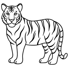 Majestic Tiger Outline