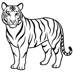 Fototapeta premium Majestic Tiger Outline