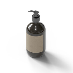 Lquid soap on a transparent background