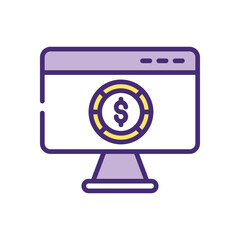 Monitor  Icon vector stock illustration