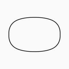 Simple black badge shape illustration vector