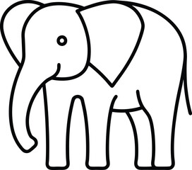 Elephant vector illustration on transparent background