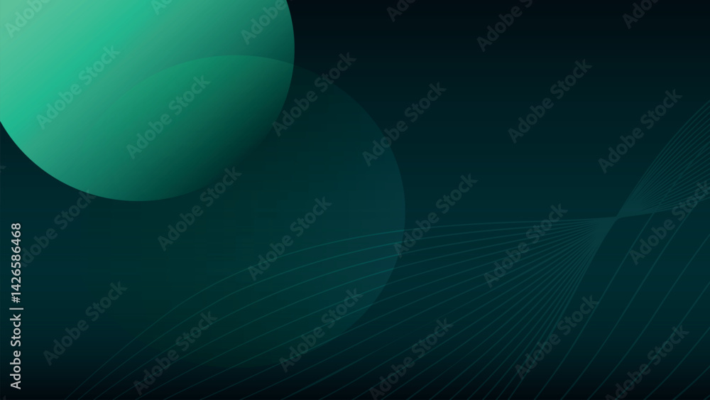Poster abstract dark green gradient desktop wallpaper vector. gradient dark green digital technology backgr