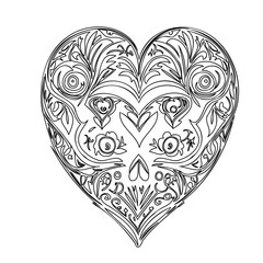 Elaborate Heart Shape Floral Design