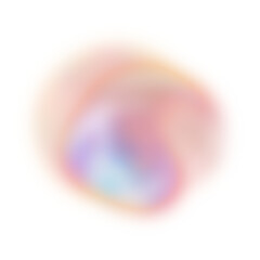 Soft ethereal light leak artifact isolated on transparent background