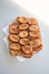homemade torrijas recipe typical spanish dessert during easter with bread and sugar