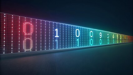 Technology background, digital binary code matrix, vector computer cyberspace and internet communication coding. Digital binary code matrix green background, internet data network and programming