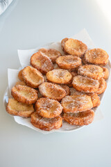 homemade torrijas recipe typical spanish dessert during easter with bread and sugar
