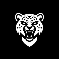 The Snow Leopard Head Shape Logo Symbol Icon 