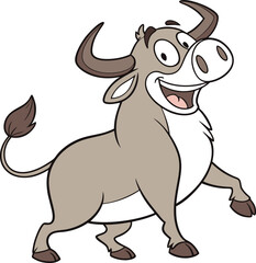vector illustration of a bull