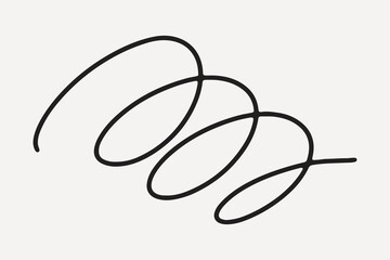Minimalist black spiral line, element vector