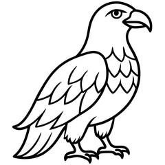 Minimalist Eagle Line Art Vector