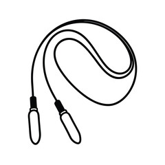 Minimalist line art illustration of jump rope for fitness and exercise training