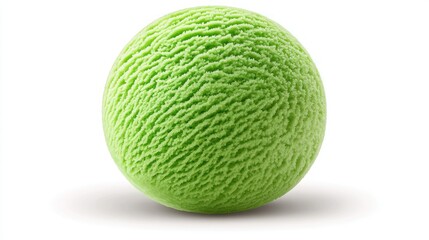 Obraz premium Fresh, vibrant green ice cream sphere