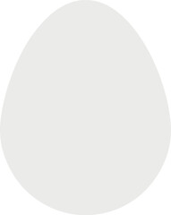 Egg white color vector icon on white background