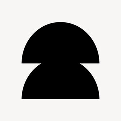 Abstract geometric black shape vector