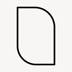 Minimalist geometric line art vector