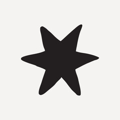 Abstract black star shape vector